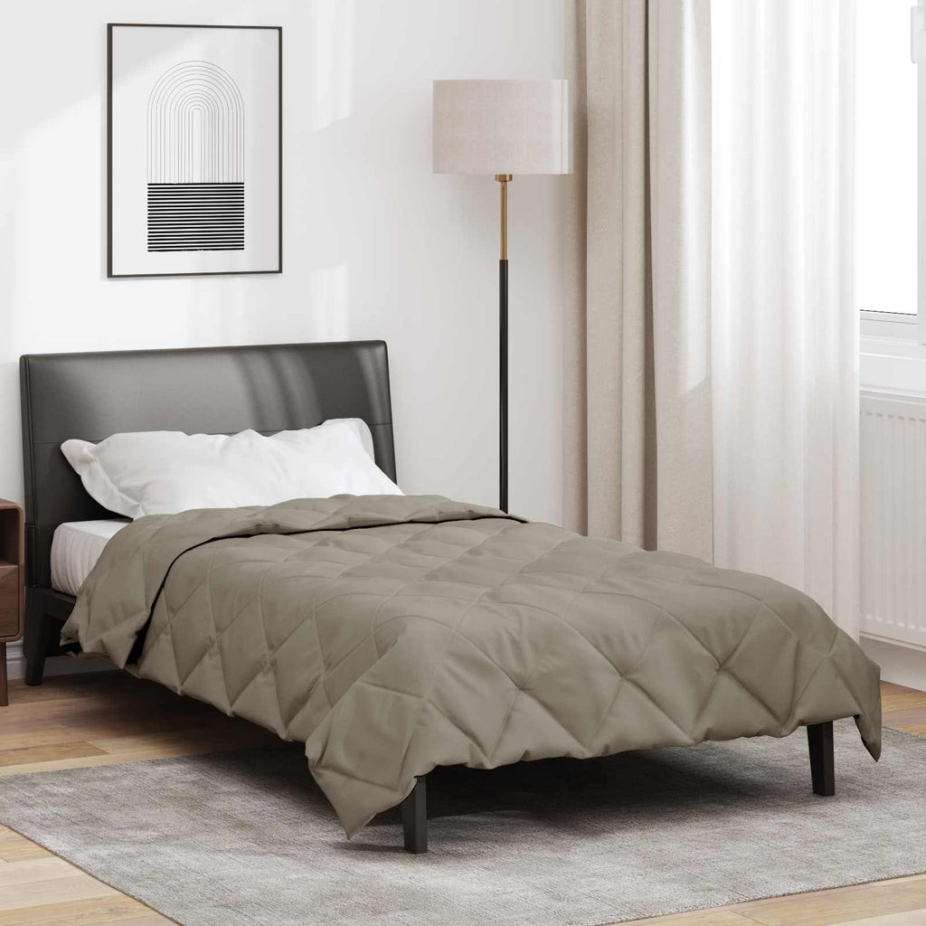 Vidaxl zomer dekbed lichtgrijs 220 x 155 cm microfiber