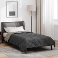 Vidaxl zomer dekbed lichtgrijs en antraciet 220 x 155 cm microfiber