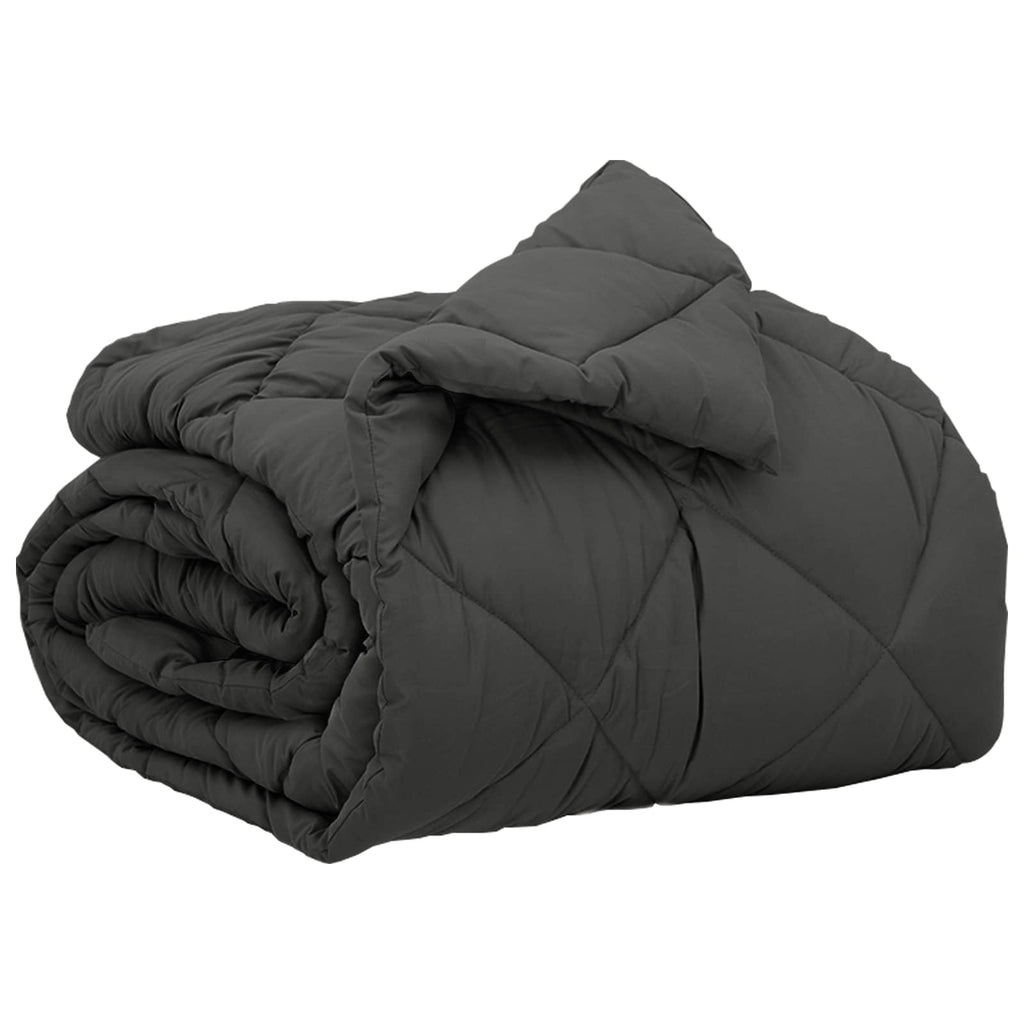Vidaxl vol jaar dekbed antraciet 220 x 155 cm microfiber