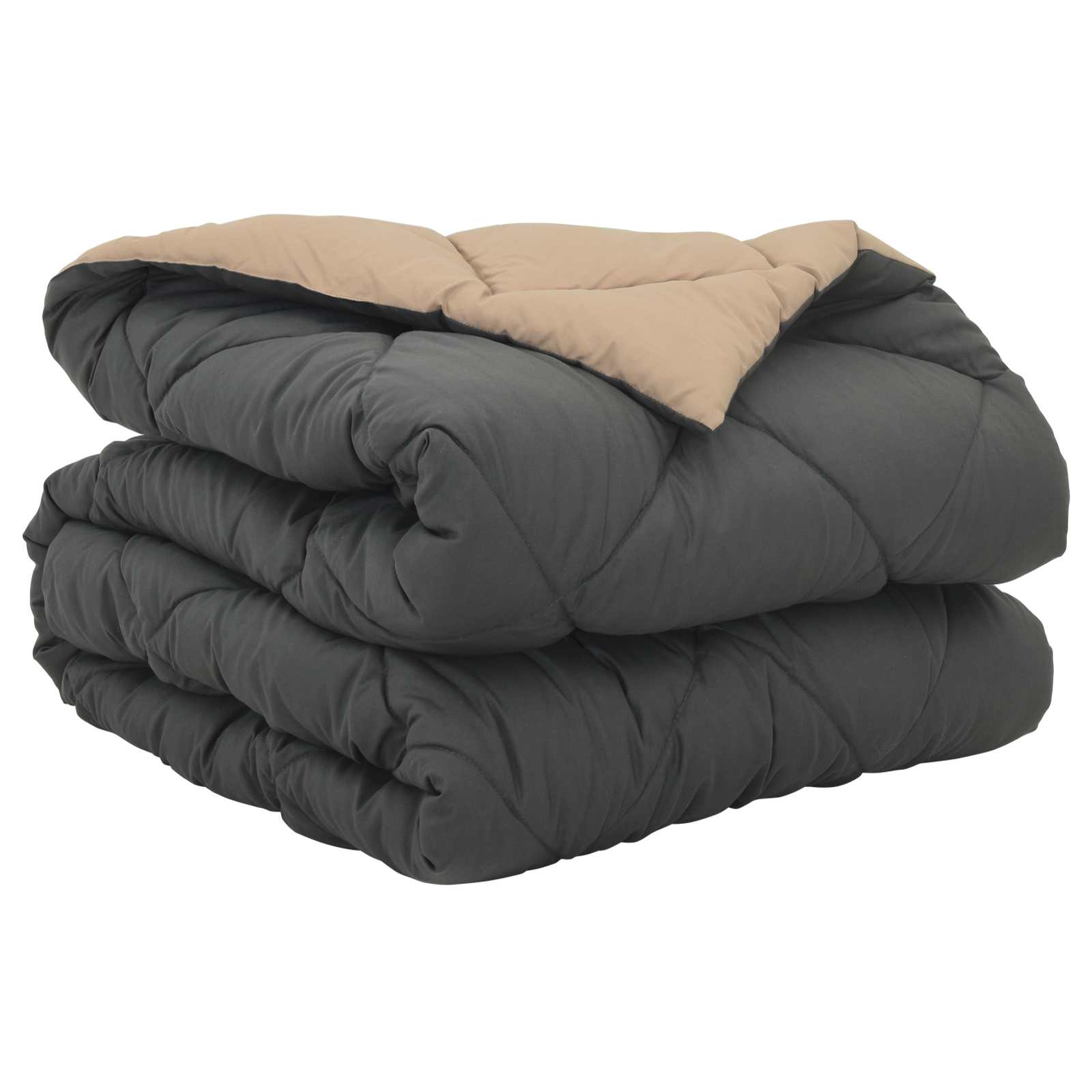 Vidaxl vol jaar dekbed antraciet en taupe 200 x 135 cm microfiber