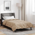Vidaxl vol jaar dekbed taupe 220 x 135 cm microfiber