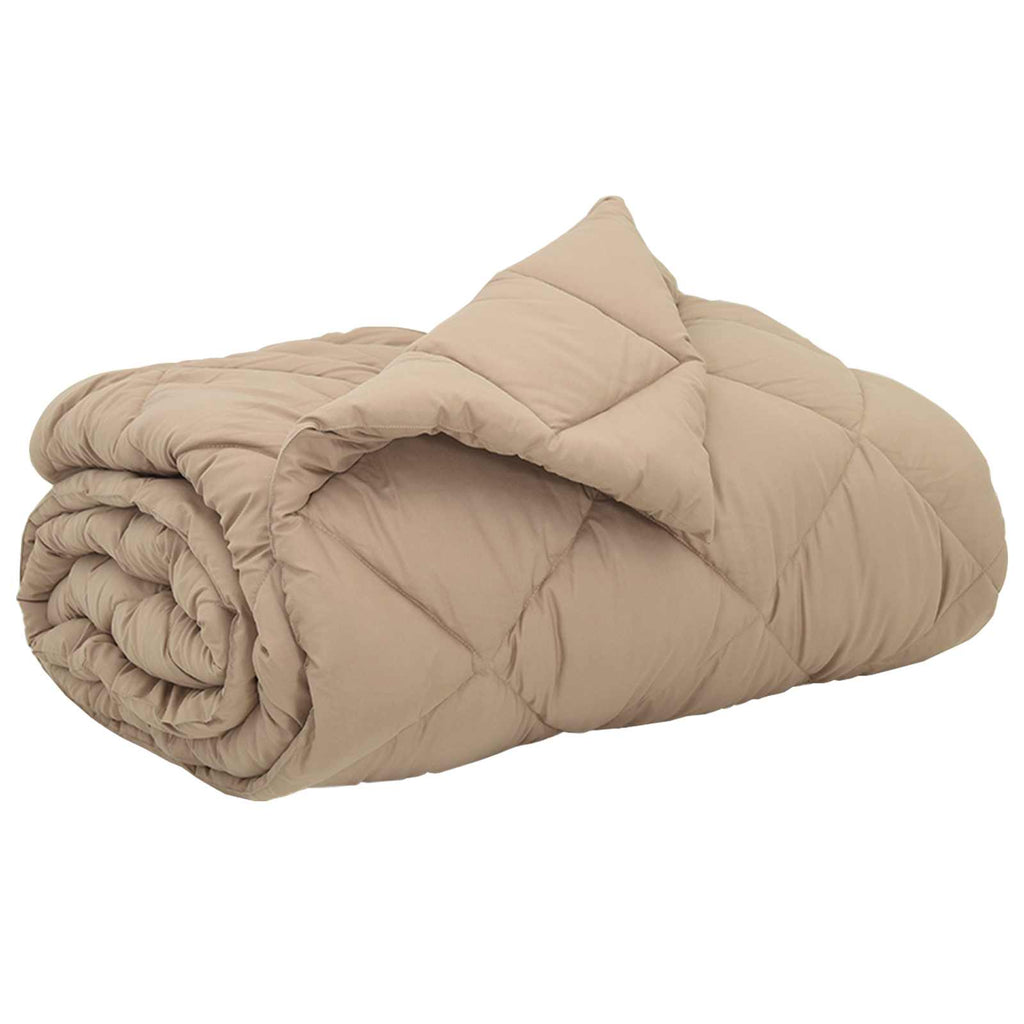 Vidaxl vol jaar dekbed taupe 220 x 240 cm microfiber