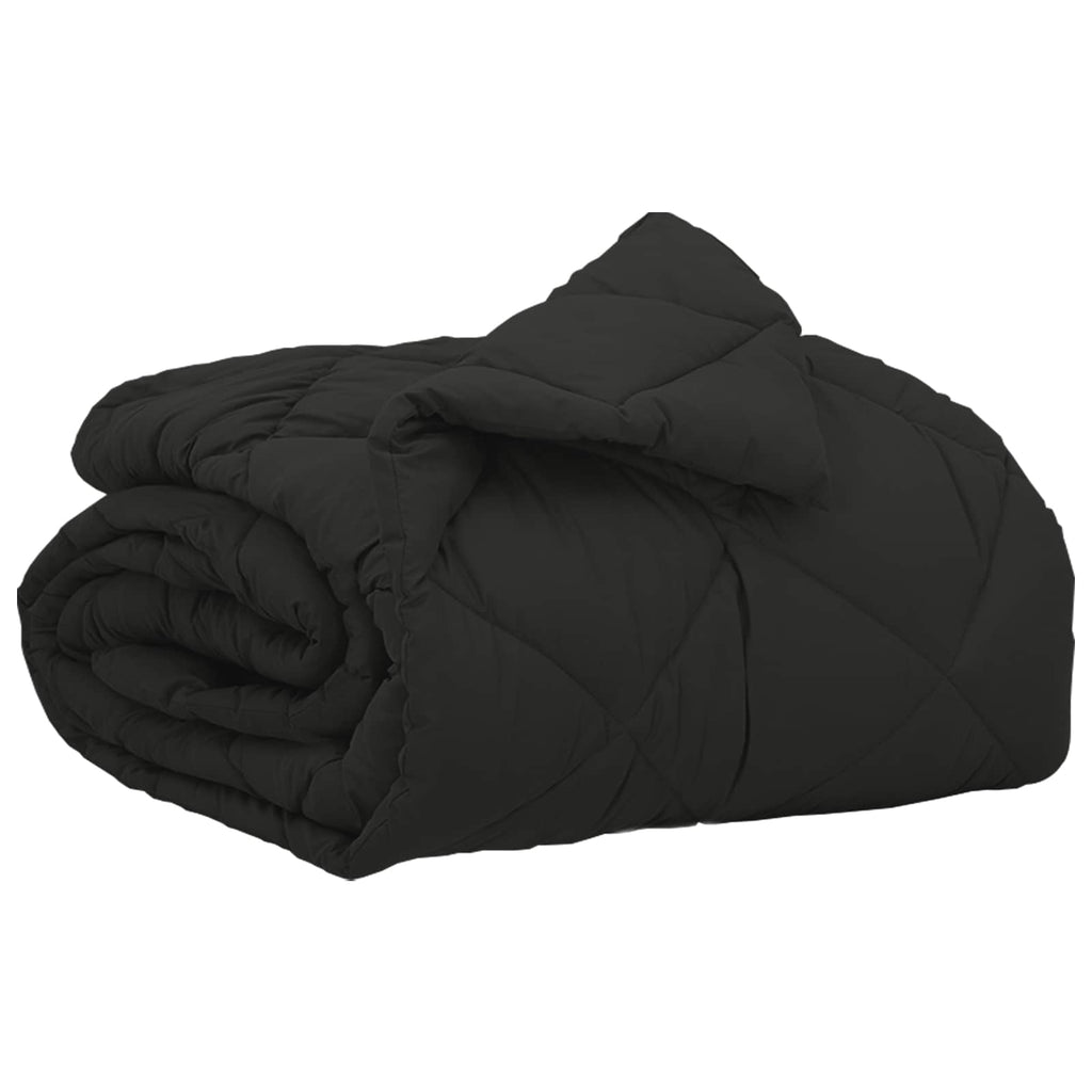 Vidaxl vol jaar dekbed zwart 220 x 135 cm microfiber