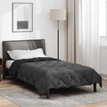 Vidaxl vol jaar dekbed zwart en anthraciet 220 x 135 cm microfiber