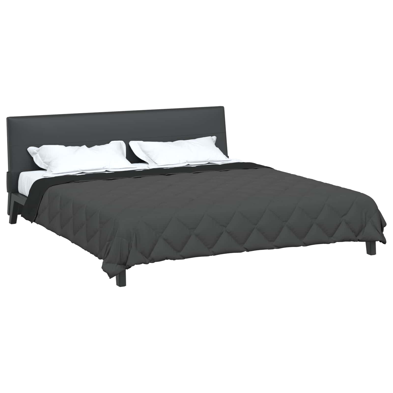 Vidaxl vol jaar dekbed zwart en anthraciet 220 x 240 cm microfiber