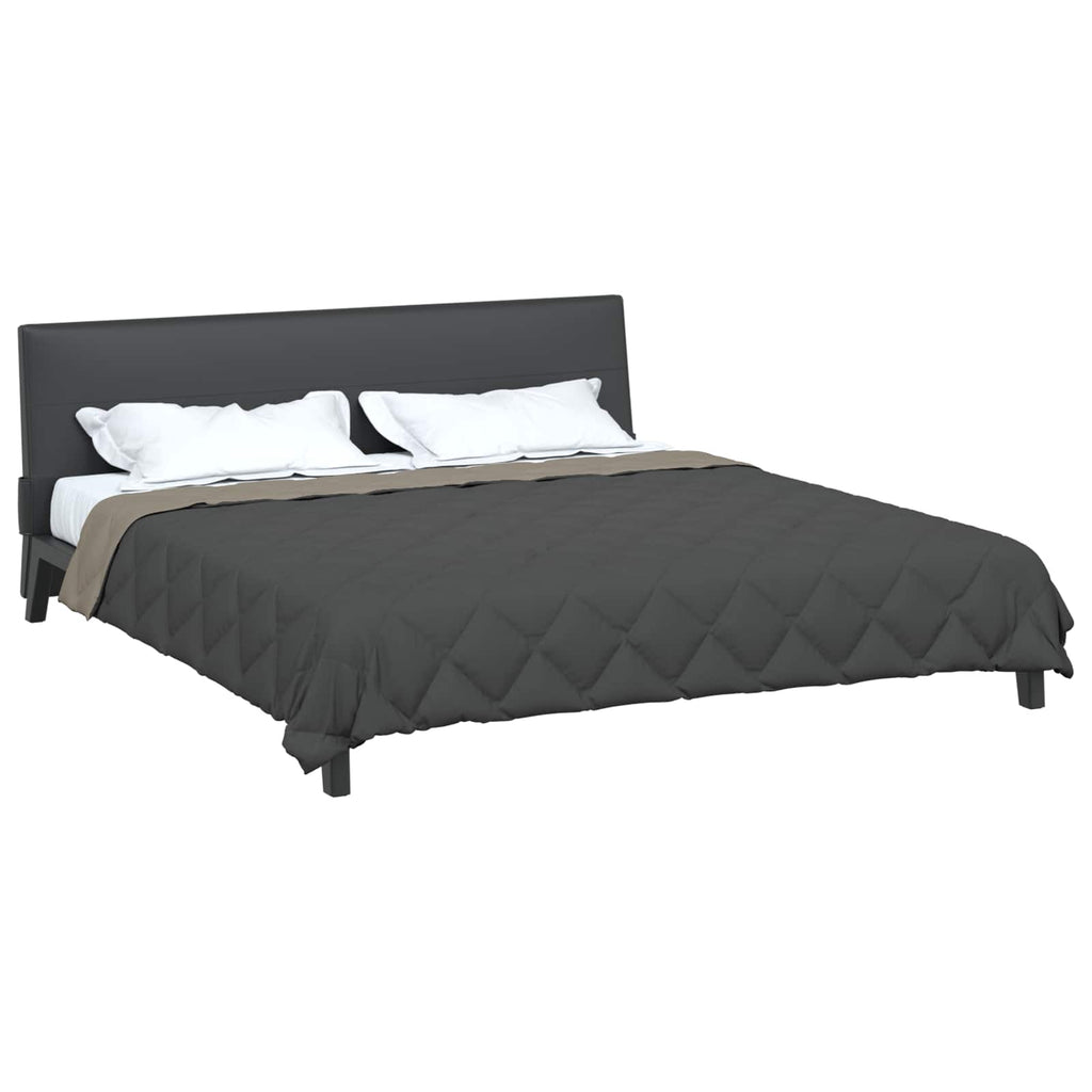 Vidaxl vol jaar dekbed lichtgrijs en antraciet 200 x 200 cm microfiber