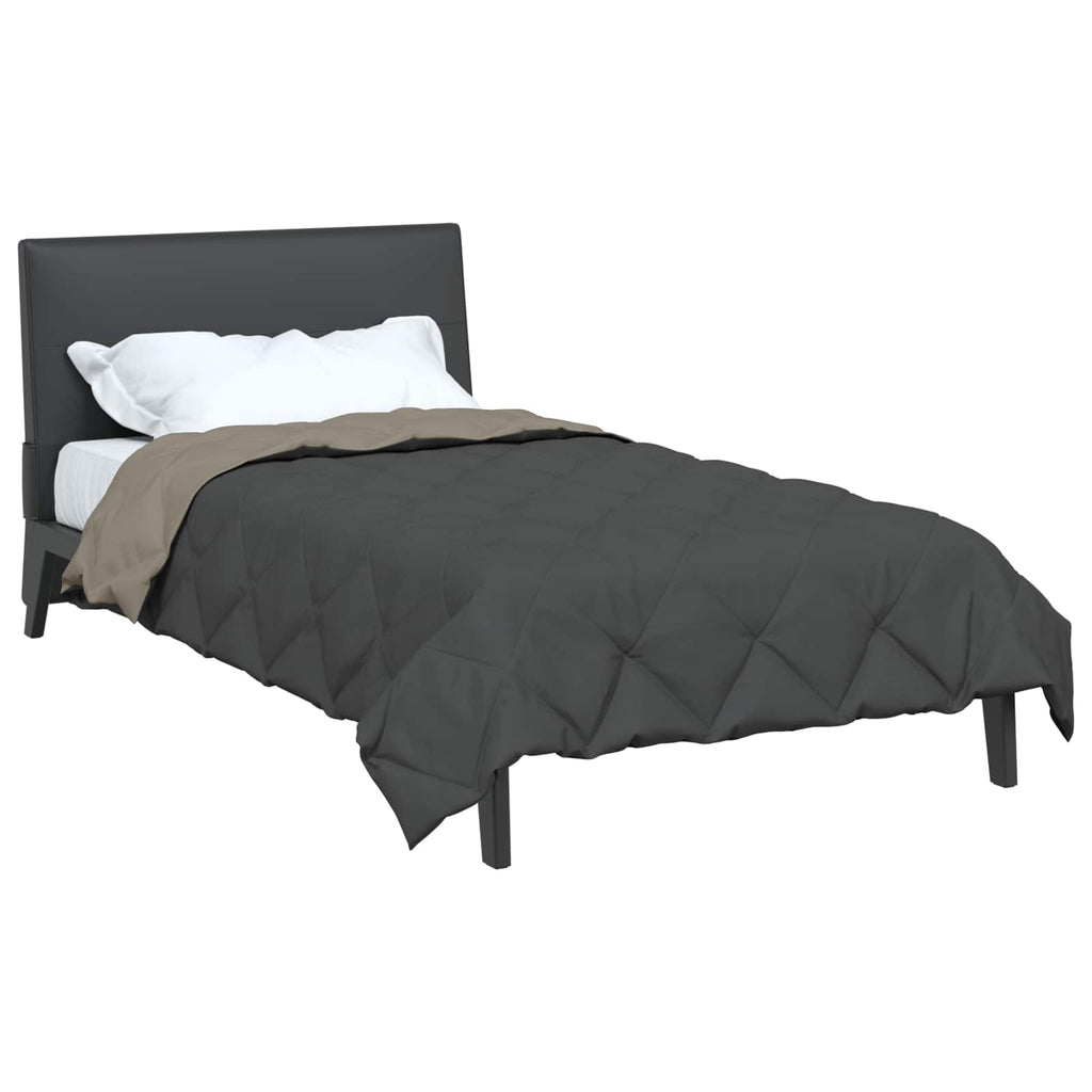 Vidaxl vol jaar dekbed lichtgrijs en antraciet 220 x 155 cm microfiber