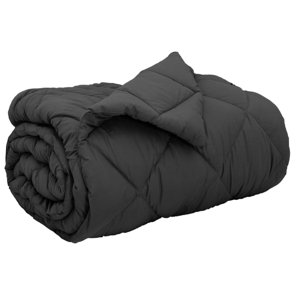 Vidaxl winter dekbed antraciet 200 x 135 cm microfiber