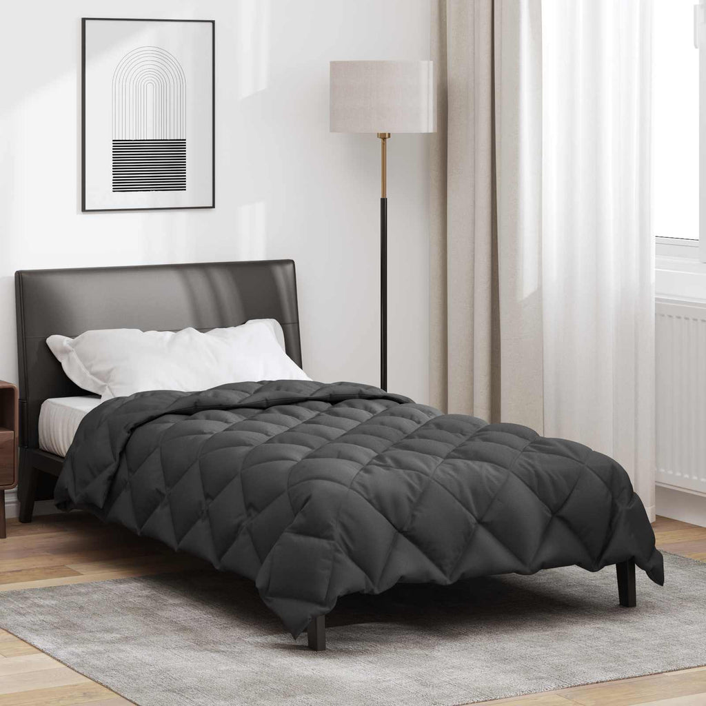 Vidaxl winter dekbed antraciet 220 x 135 cm microfiber