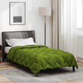 Vidaxl winter dekbed groen 200 x 135 cm microfiber