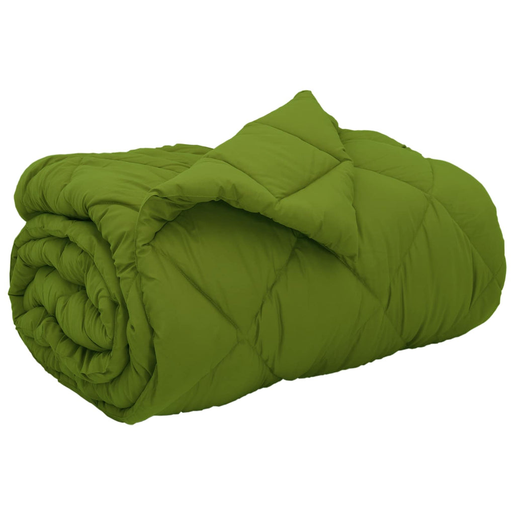 Vidaxl winter dekbed groen 200 x 140 cm microfiber