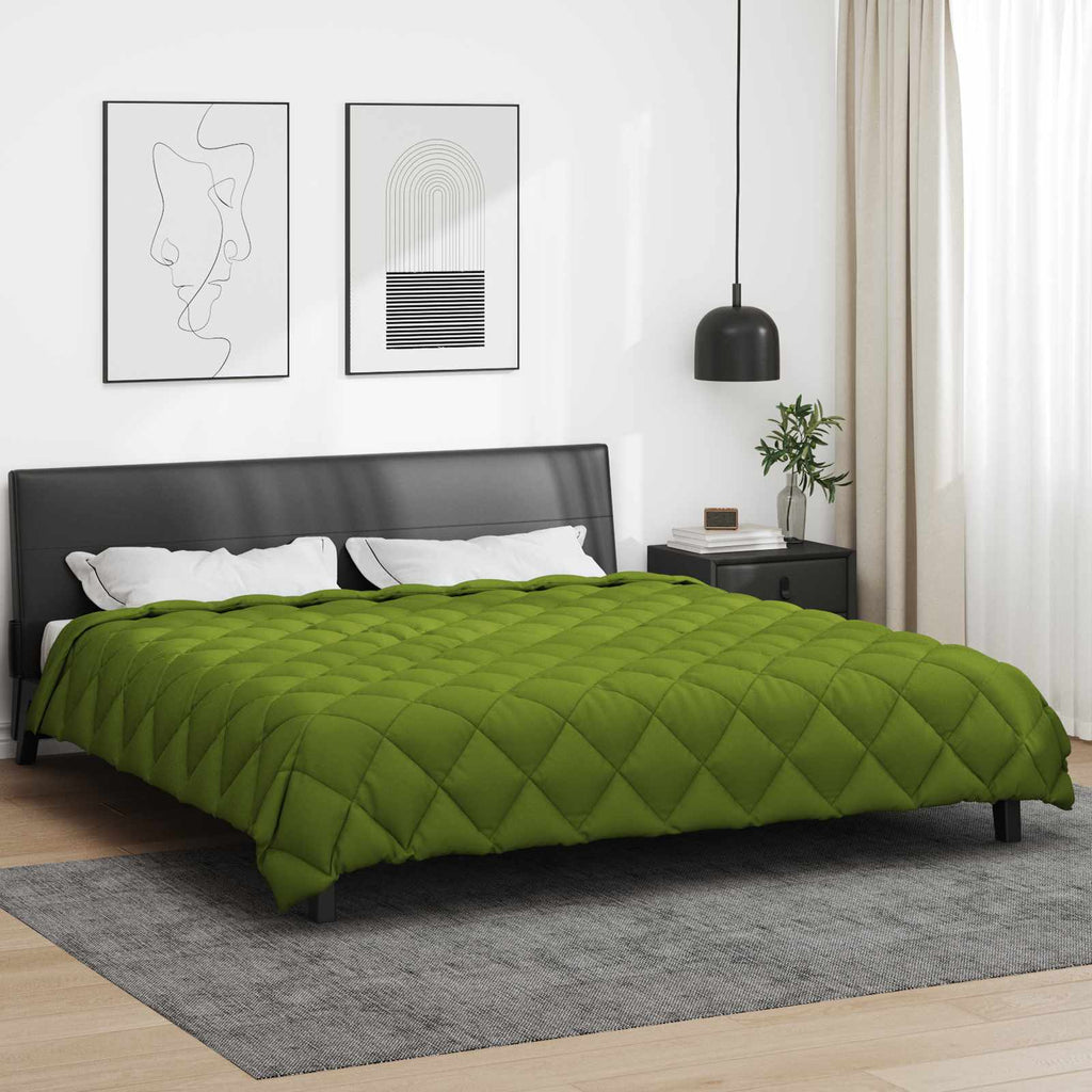 Vidaxl winter dekbed groen 220 x 200 cm microfiber