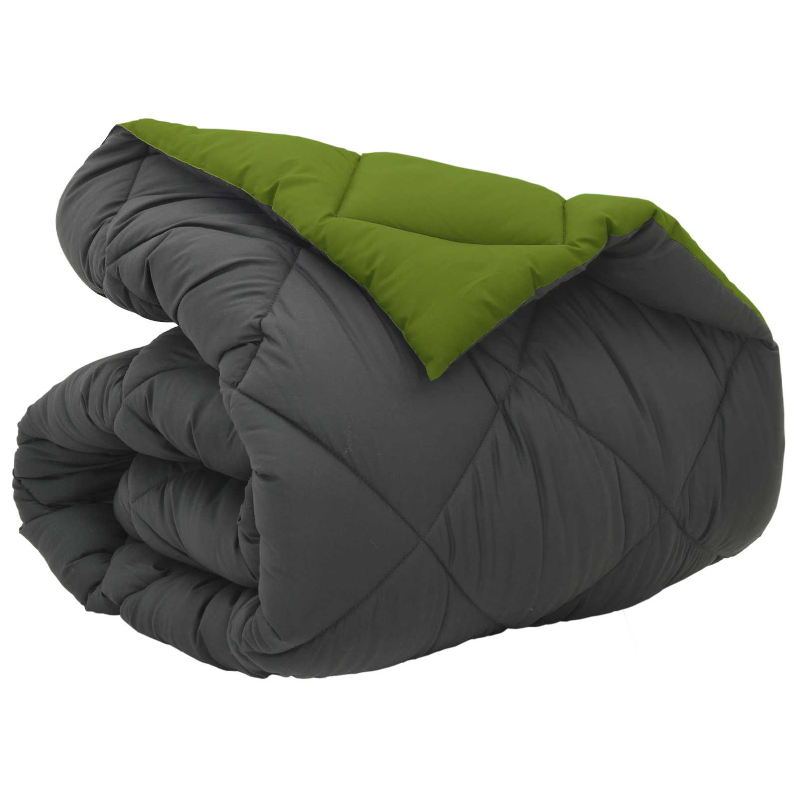 Vidaxl winter dekbed groen en antraciet 200 x 140 cm microfiber
