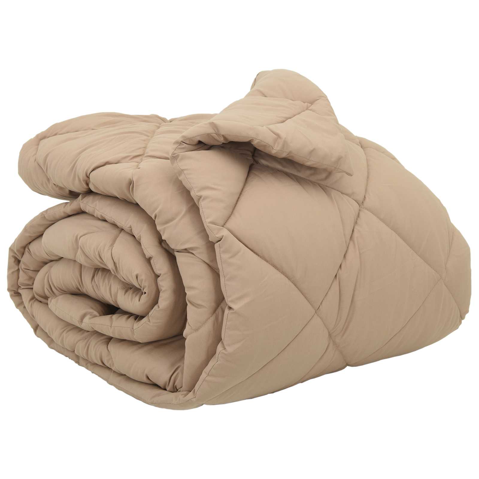 Vidaxl winter dekbed taupe 200 x 200 cm microfiber
