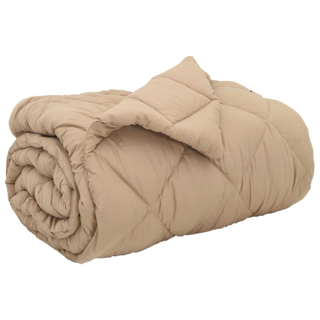 Vidaxl winter dekbed taupe 220 x 155 cm microfiber