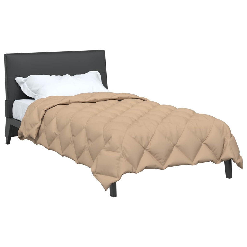 Vidaxl winter dekbed taupe 220 x 155 cm microfiber