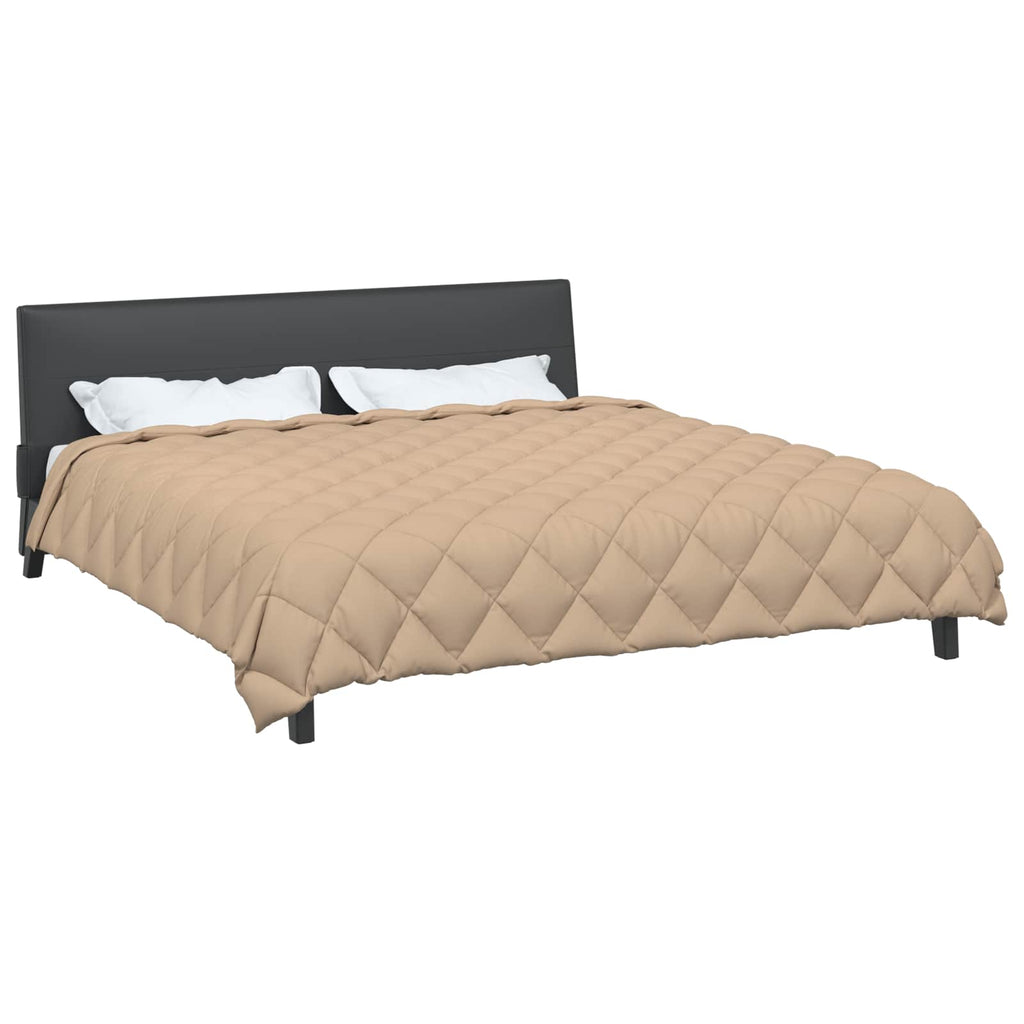 Vidaxl winter dekbed taupe 220 x 240 cm microfiber
