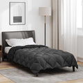 Vidaxl winter dekbed zwart en anthraciet 220 x 155 cm microfiber