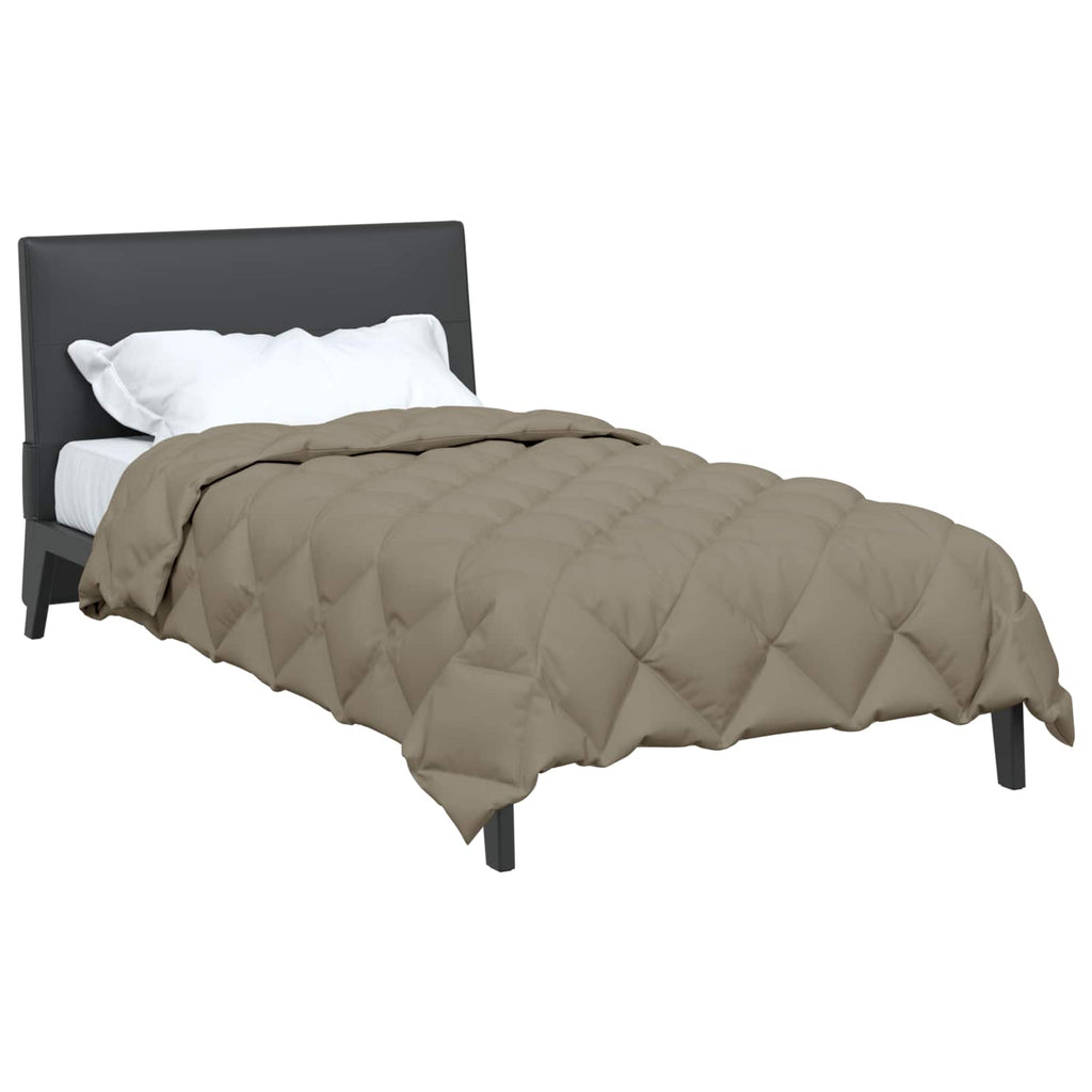 Vidaxl winter dekbed lichtgrijs 200 x 140 cm microfiber