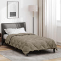 Vidaxl winter dekbed lichtgrijs 200 x 155 cm microfiber