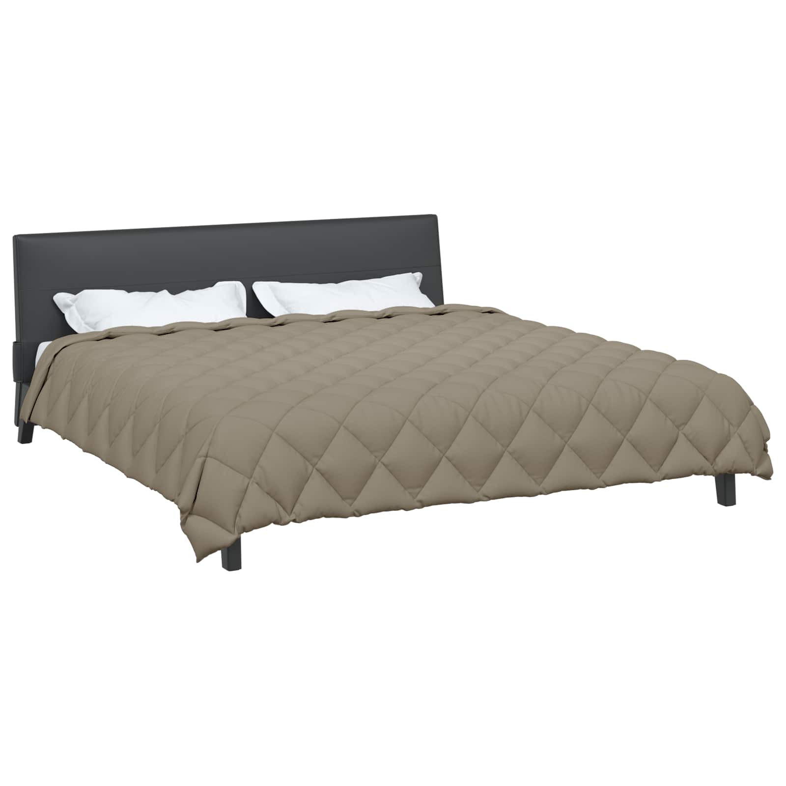 Vidaxl winter dekbed lichtgrijs 240 x 200 cm microfiber