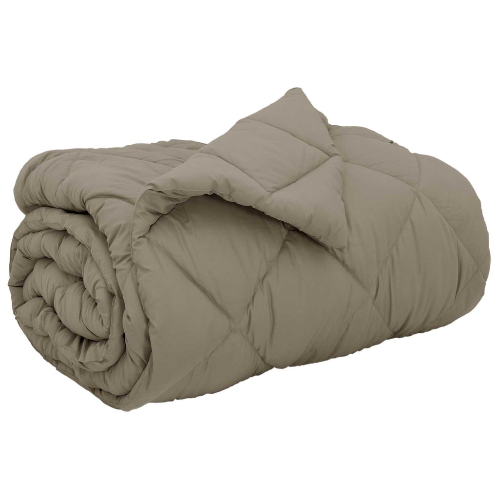 Vidaxl winter dekbed lichtgrijs 220 x 155 cm microfiber