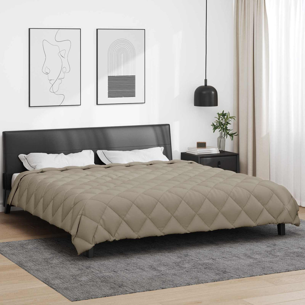 Vidaxl winter dekbed lichtgrijs 220 x 200 cm microfiber