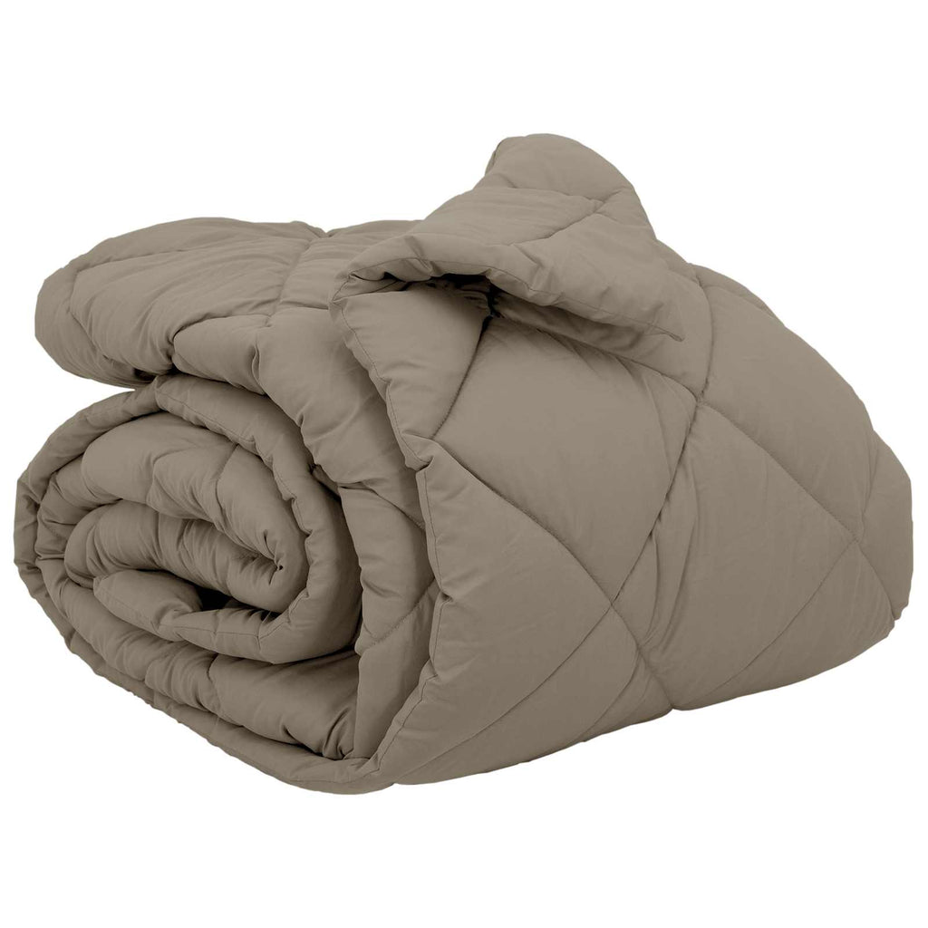 Vidaxl winter dekbed lichtgrijs 240 x 260 cm microfiber