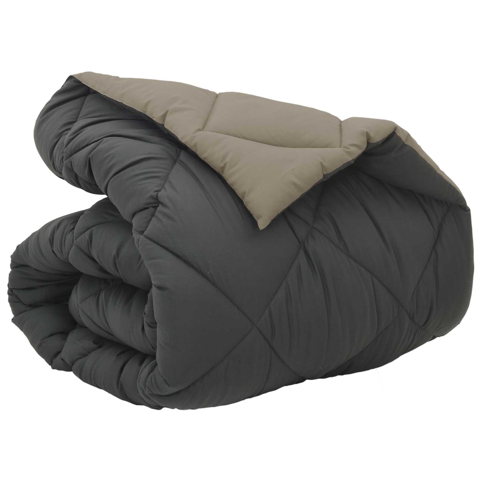 Vidaxl winter dekbed lichtgrijs en antraciet 200 x 140 cm microfiber