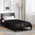 Vidaxl zomer dekbed zwart 220 x 135 cm satijn en microfiber