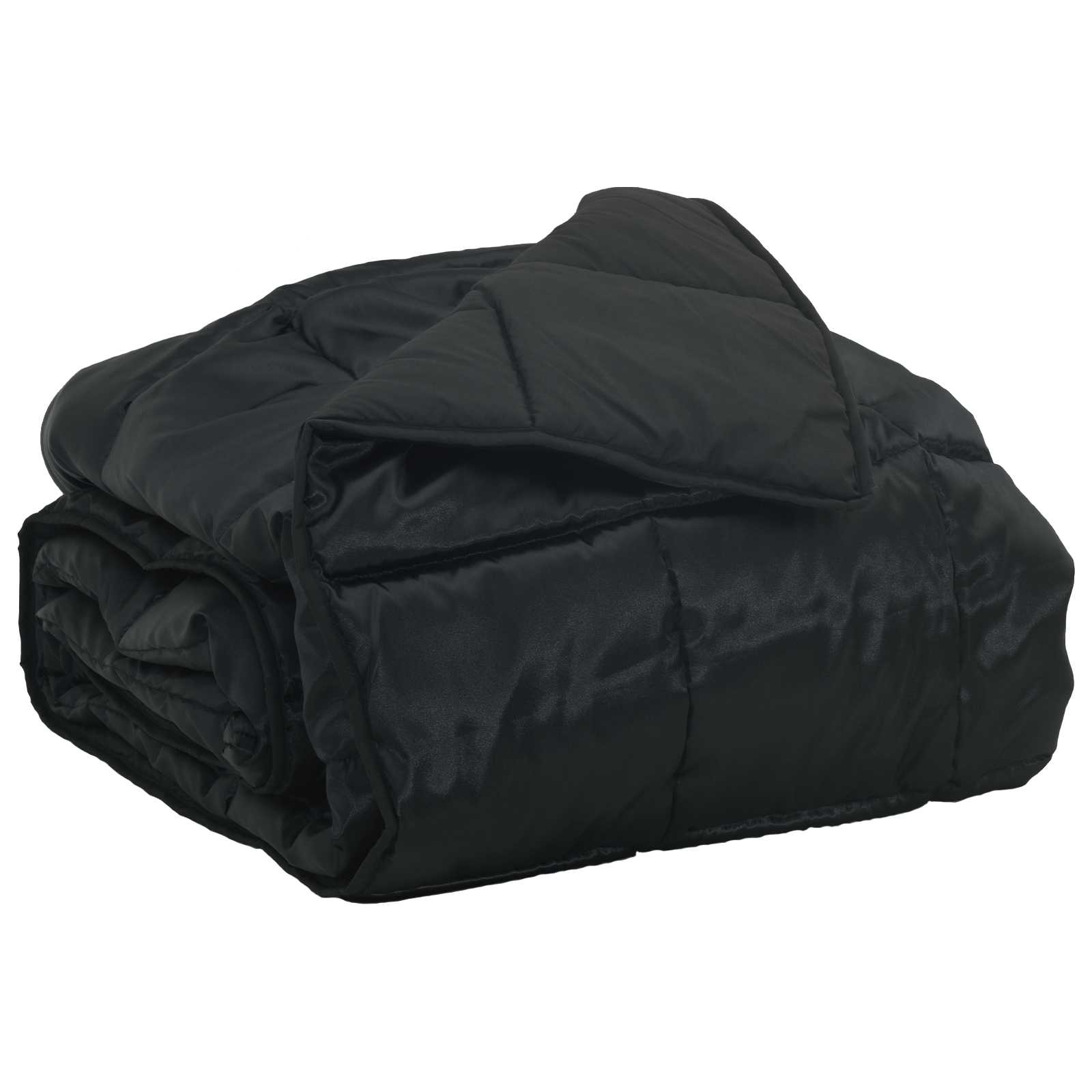 Vidaxl zomer dekbed zwart 220 x 155 cm satijn en microfiber