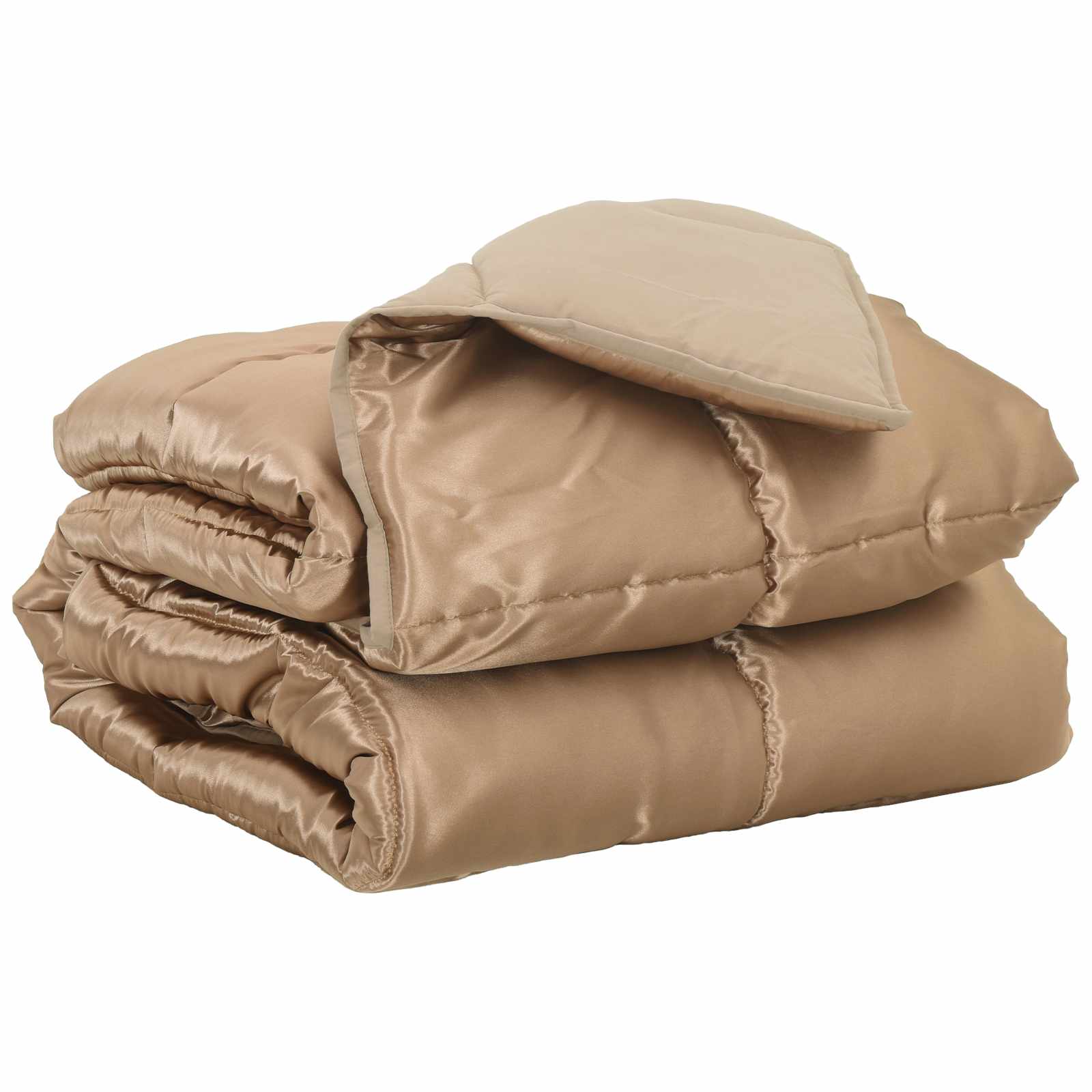Vidaxl vol jaar dekbed goud 220 x 140 cm satijn en microfiber