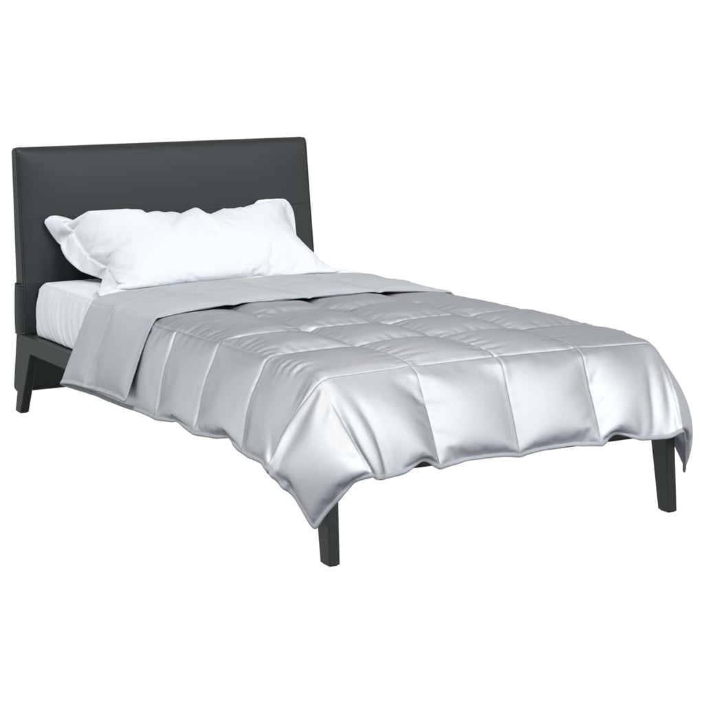 Vidaxl vol jaar dekbed zilver 220 x 135 cm satijn en microfiber