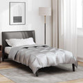 Vidaxl winter dekbed zilver 220 x 155 cm satijn en microfiber