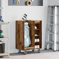 Vidaxl golfkast met wiel effen oudhout 65 x 45 x 98 cm