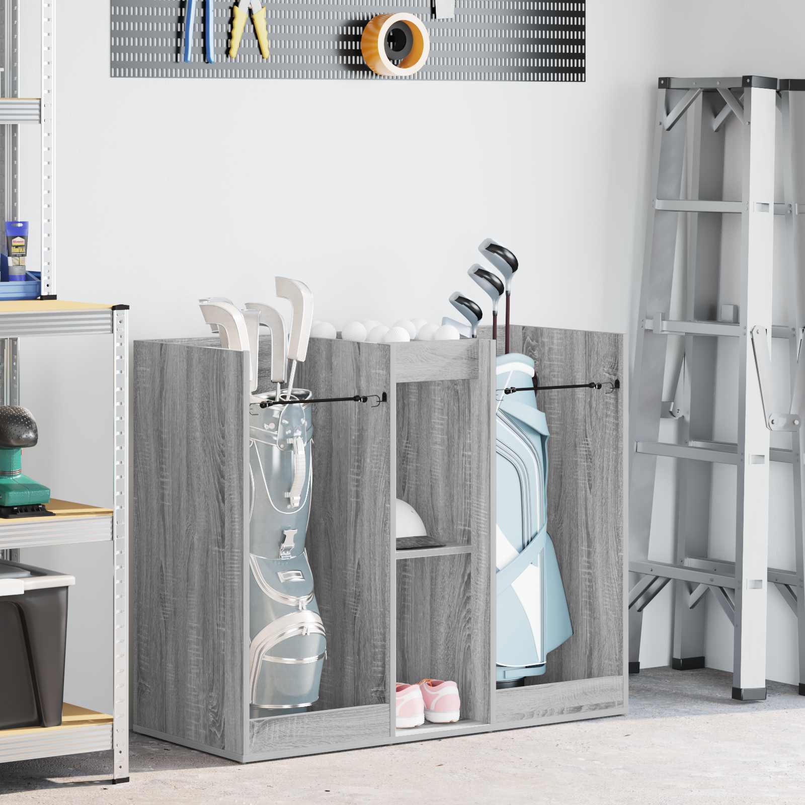 Vidaxl golfkast effen grijs sonoma 102 x 45 x 85,5 cm
