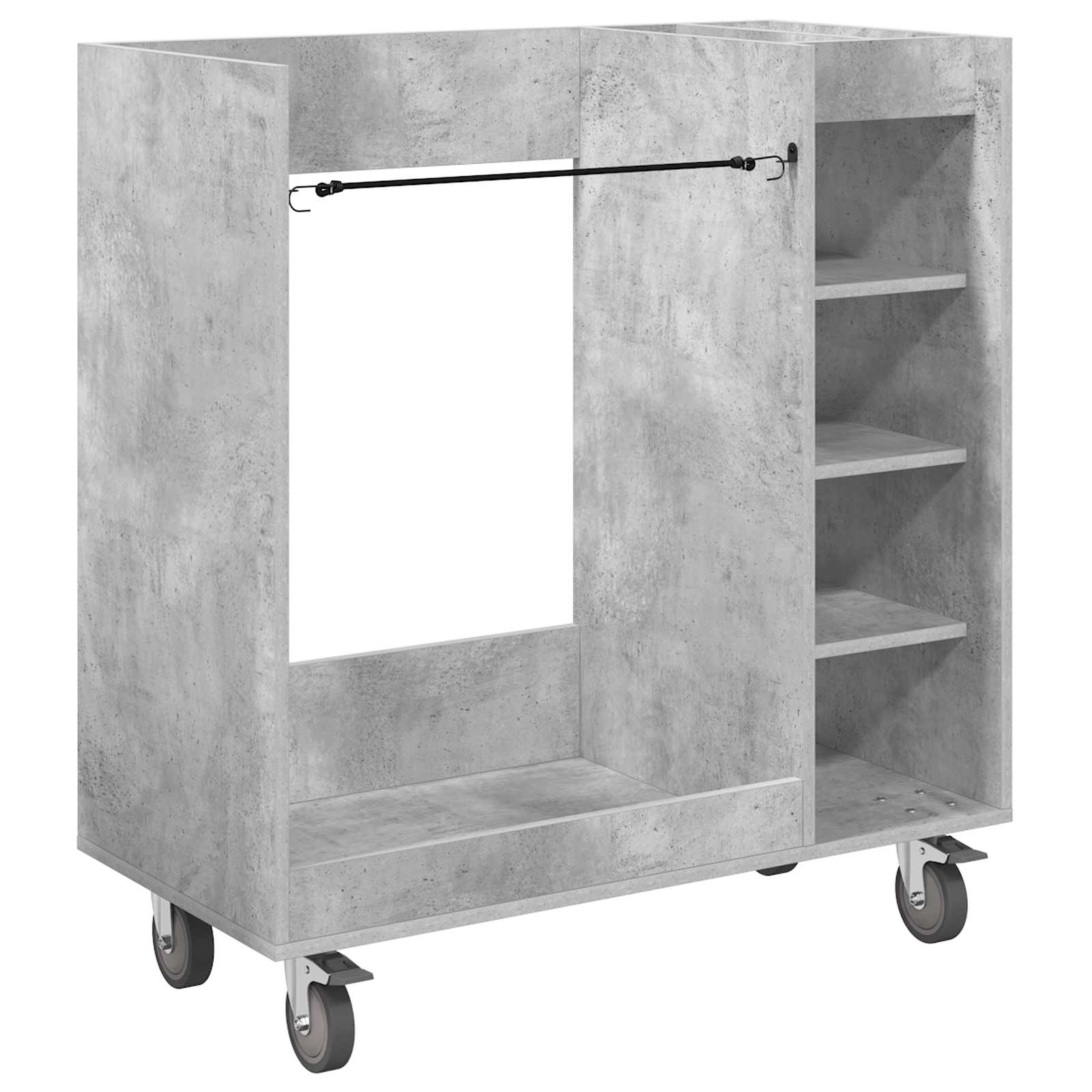 Vidaxl golfkast met wiel effen beton grijs 90 x 45 x 98 cm
