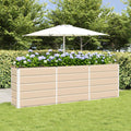 Vidaxl plantenbak ivoor 160 x 40 x 75 cm staal