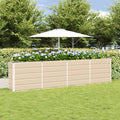 Vidaxl plantenbak ivoor 160 x 40 x 75 cm staal