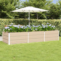 Vidaxl plantenbak ivoor 240 x 80 x 45 cm staal