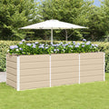 Vidaxl plantenbak ivoor 240 x 80 x 75 cm staal