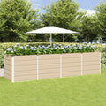 Vidaxl plantenbak ivoor 240 x 80 x 75 cm staal