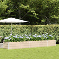 Vidaxl plantenbak ivoor 400 x 80 x 45 cm staal