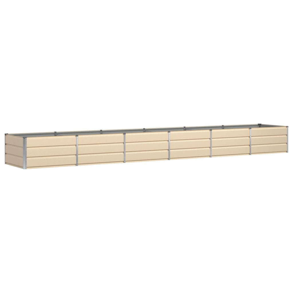 Vidaxl plantenbak ivoor 480 x 80 x 45 cm staal