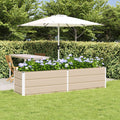 Vidaxl plantenbak ivoor 480 x 50 x 45 cm gegalvaniseerd staal