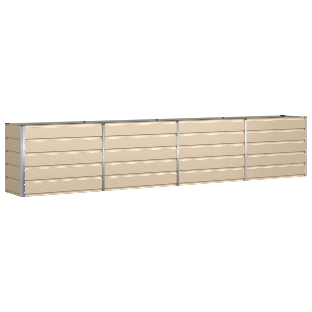 Vidaxl plantenbak ivoor 480 x 50 x 45 cm gegalvaniseerd staal