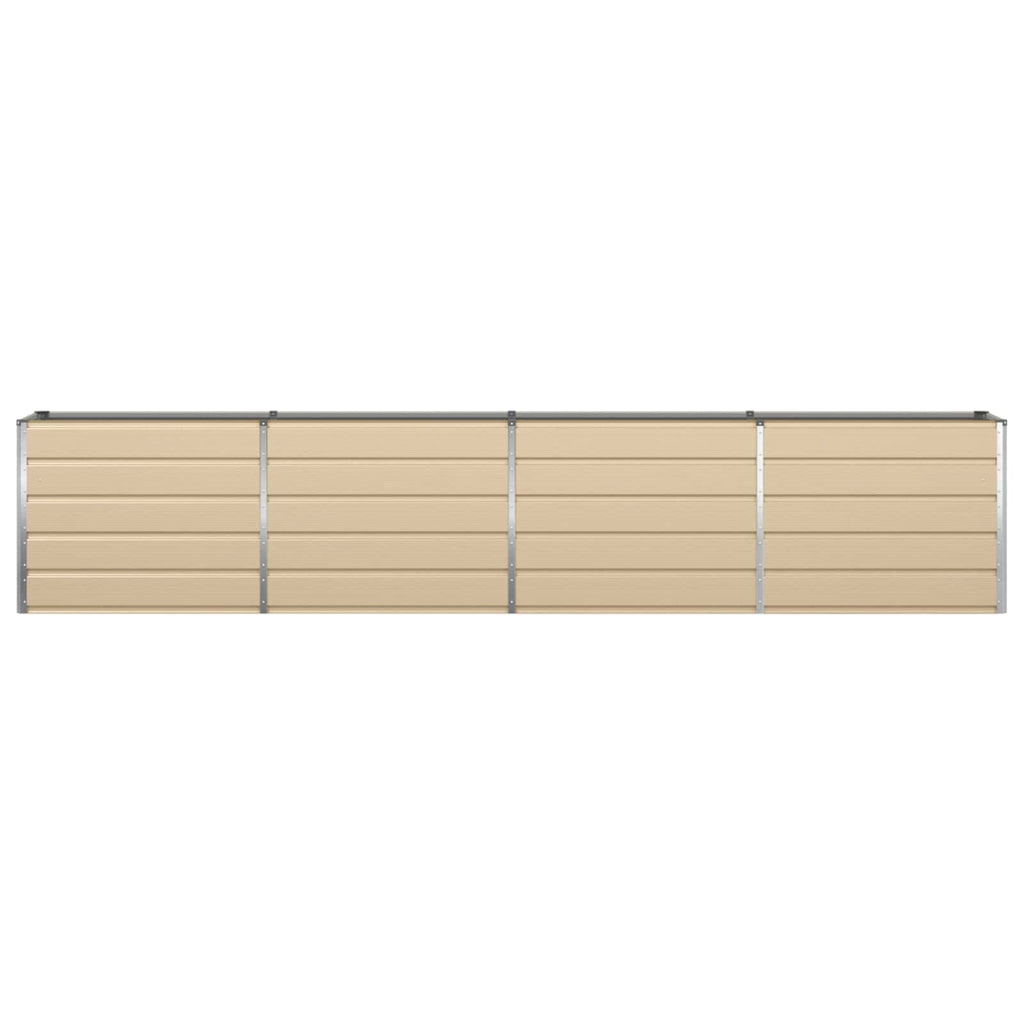 Vidaxl plantenbak ivoor 480 x 50 x 45 cm gegalvaniseerd staal