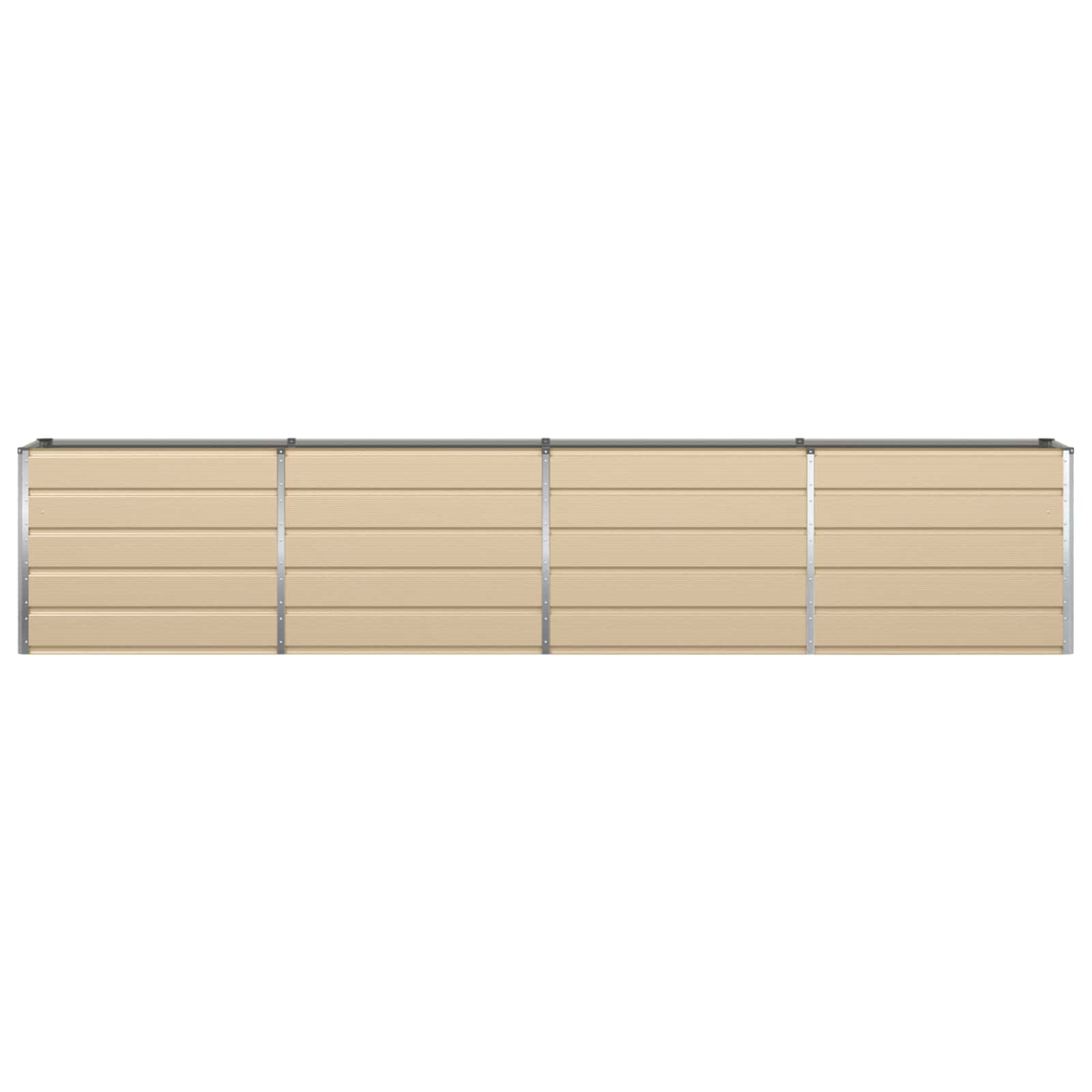 Vidaxl plantenbak ivoor 480 x 50 x 45 cm gegalvaniseerd staal