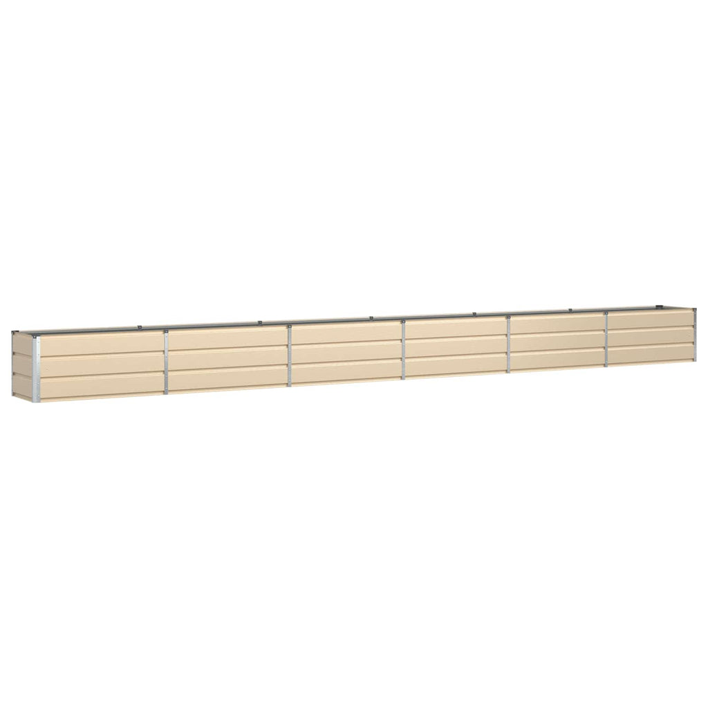 Vidaxl plantenbak ivoor 480 x 50 x 45 cm gegalvaniseerd staal