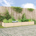 Vidaxl plantenbak ivoor 195 x 100 x 45 cm gegalvaniseerd staal